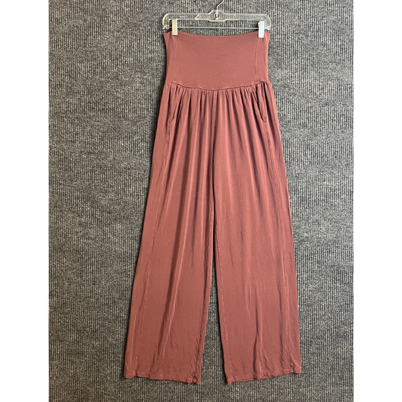 Athleta Womens Studio Wide Leg Pants Size Small Fold Over Waist Maeve Yoga - Picture 1 of 9